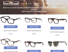 Tablet Screenshot of pacificeyeglasses.com